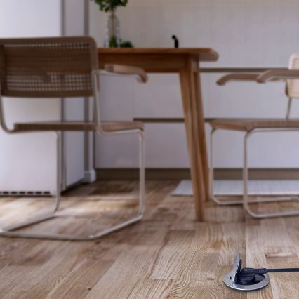 Outdoor built-in floor socket IP55 round