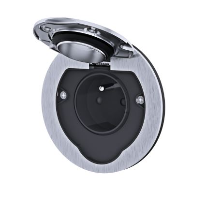 Outdoor built-in floor socket IP55 round