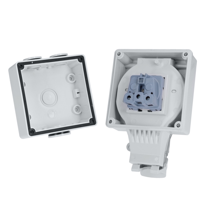 Weatherproof socket for damp environments 230V/16A IP66
