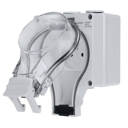 Weatherproof socket for damp environments 230V/16A IP66