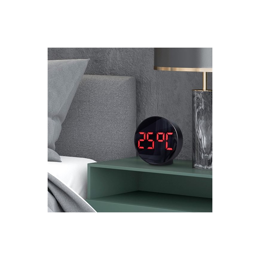 Digital Alarm Clock — 5V / 3x AAA Battery-Powered