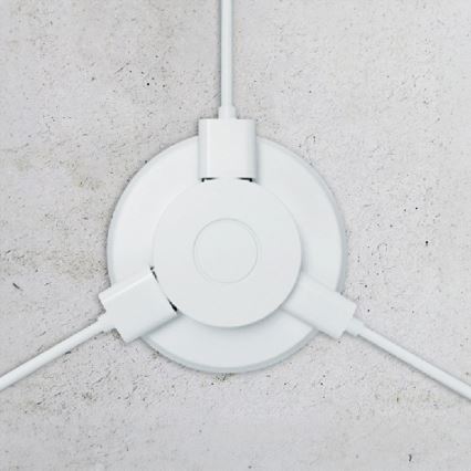 Built-in USB charger USB A+C white