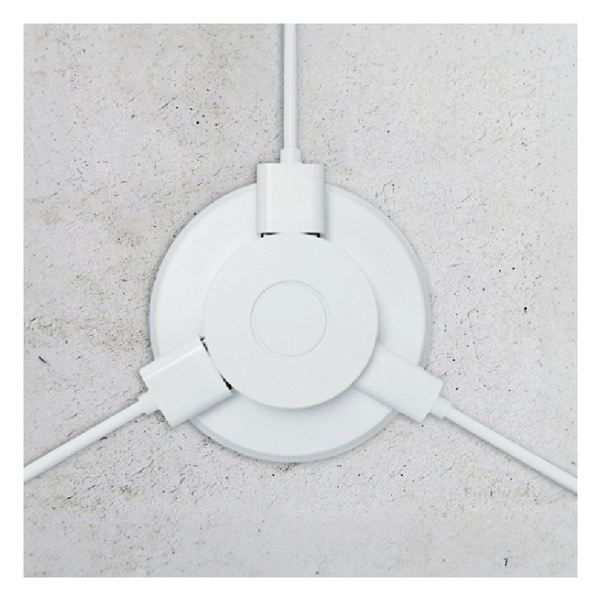 Built-in USB charger USB A+C white