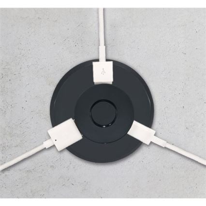Built-in USB charger USB A+C black