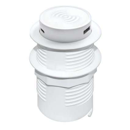 Built-in wireless charger + USB A+C white