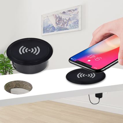 Built-in wireless charger black