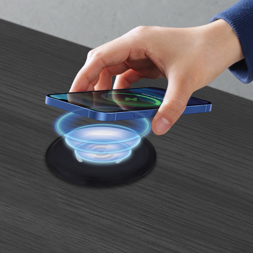 Built-in wireless charger black