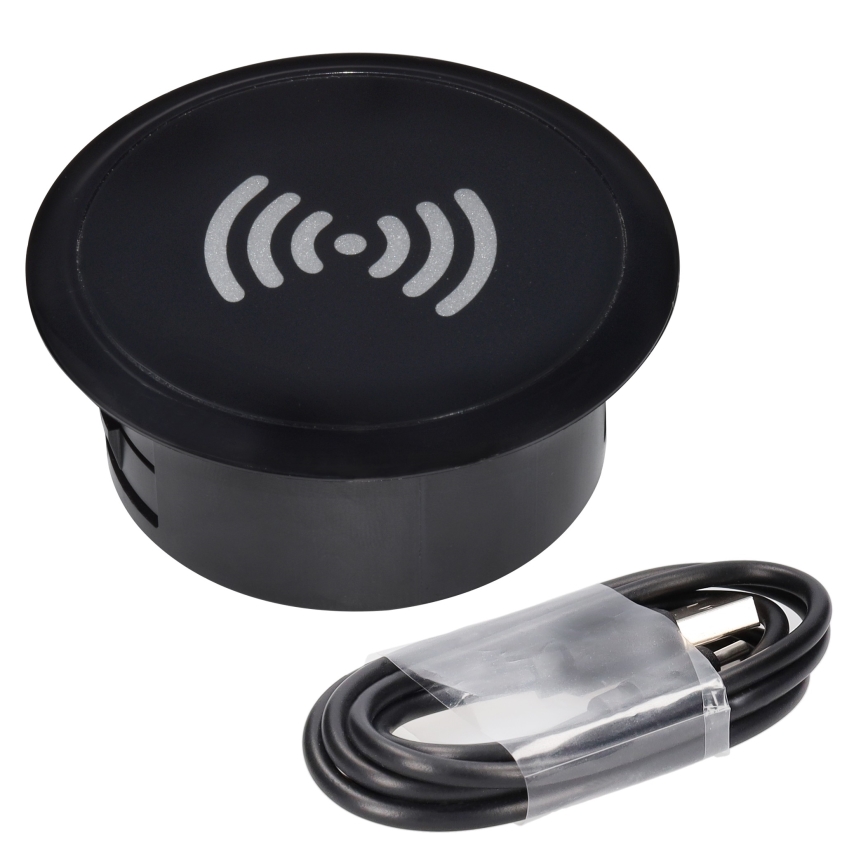 Built-in wireless charger black