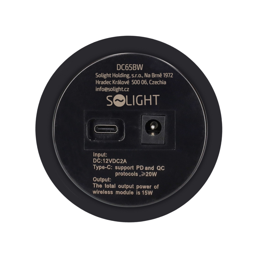 Built-in wireless charger black