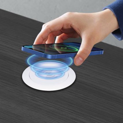 Built-in wireless charger white