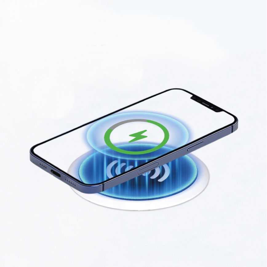 Built-in wireless charger white