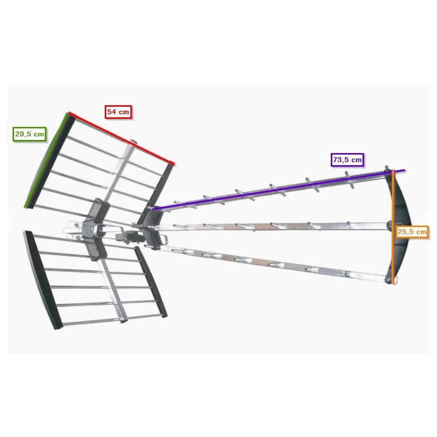 Outdoor antenna DVB-T/DVB-T2