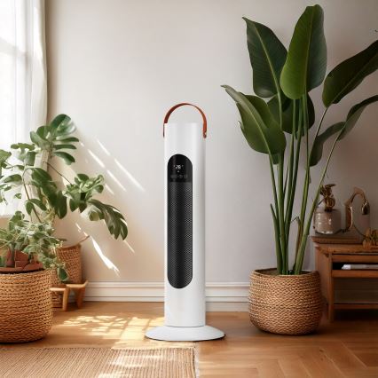 Tower fan with heating element 2000W/230V + remote control