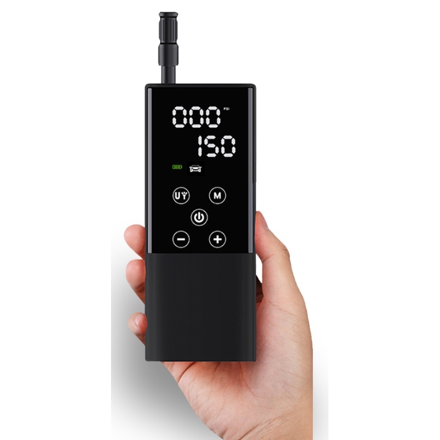 Digital pocket compressor 2000 mAh 5V black