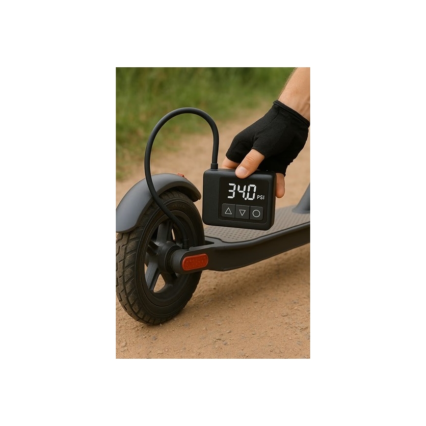 Digital Pocket Air Compressor — 500 mAh, 5V, Black