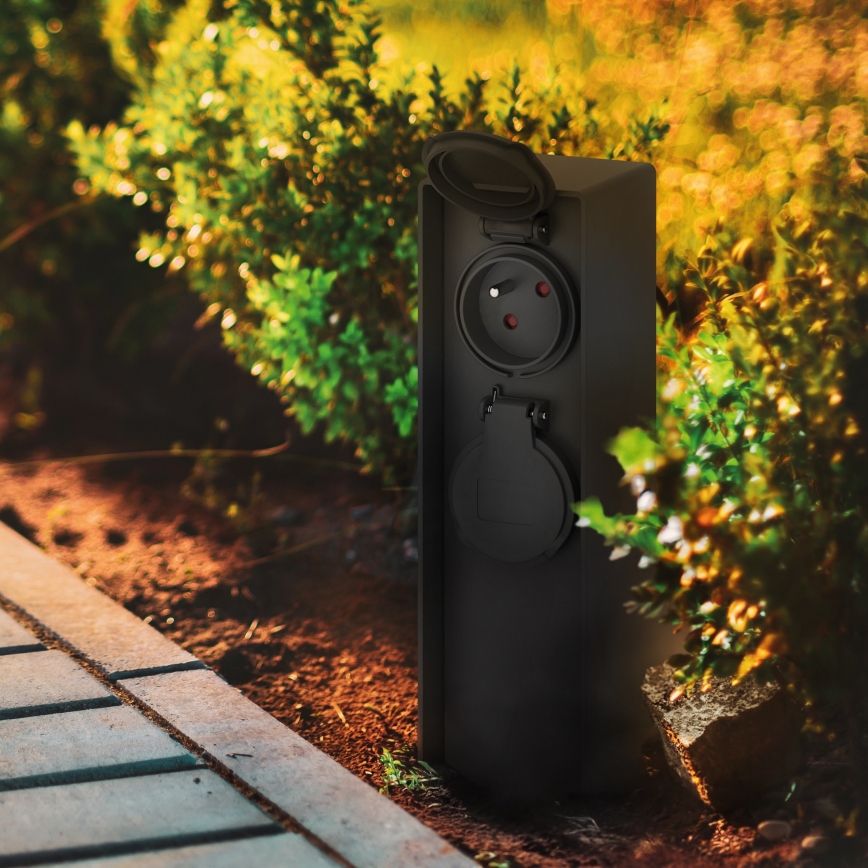 Outdoor socket column 2Z 230V IP44