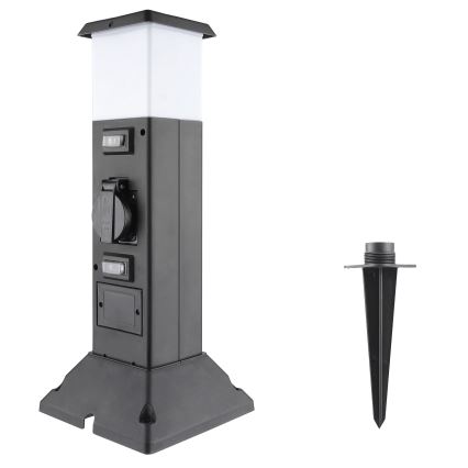 Outdoor lamp with 2 sockets 1xE14/15W/230V IP44 black