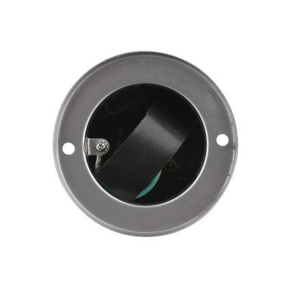 Outdoor socket column 2Z 230V IP44 matte chrome round