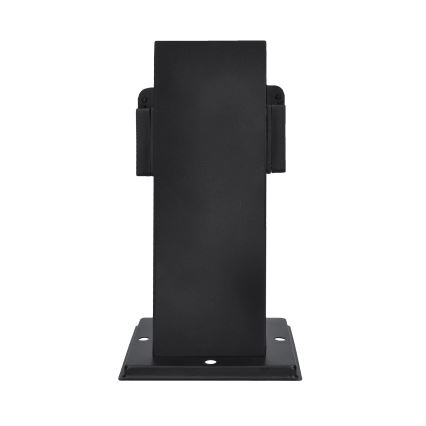 Outdoor socket column 2Z 230V IP44 black angular