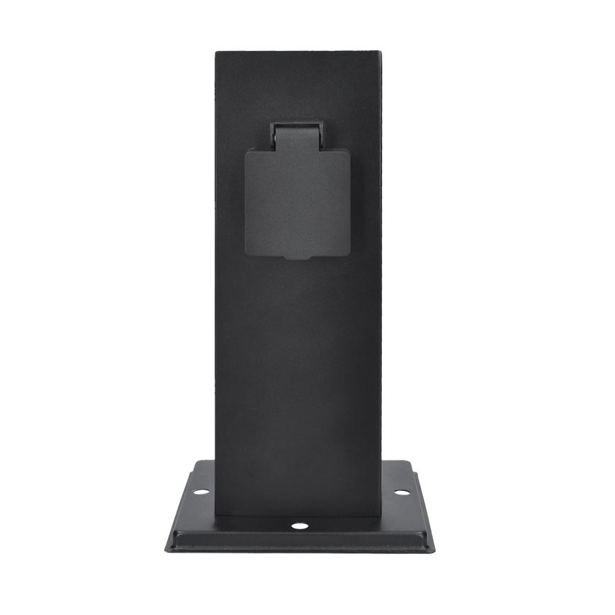Outdoor socket column 2Z 230V IP44 black angular