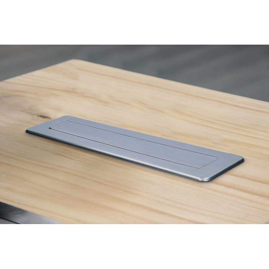 Desk-mounted power column for tabletops — 3×230 V sockets + USB-A + USB-C