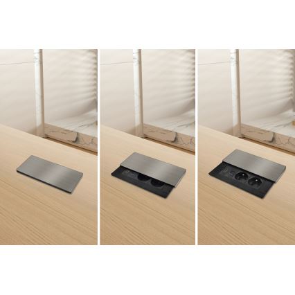 Built-in outlet 20W 2-socket + USB-A + USB-C + HDMI