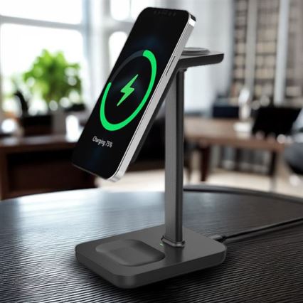 23W 3-in-1 Desktop Wireless Charger