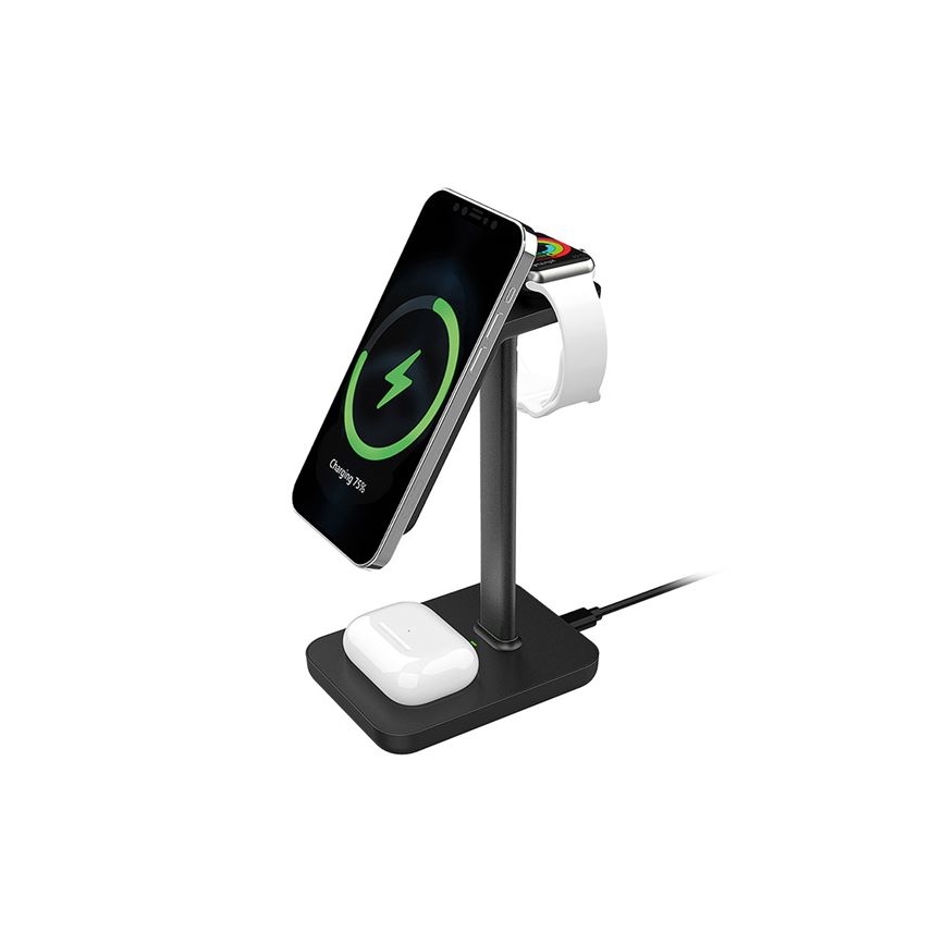 23W 3-in-1 Desktop Wireless Charger