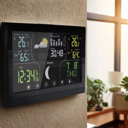 Weather Station with Color Display, 5V/2xAAA, Black