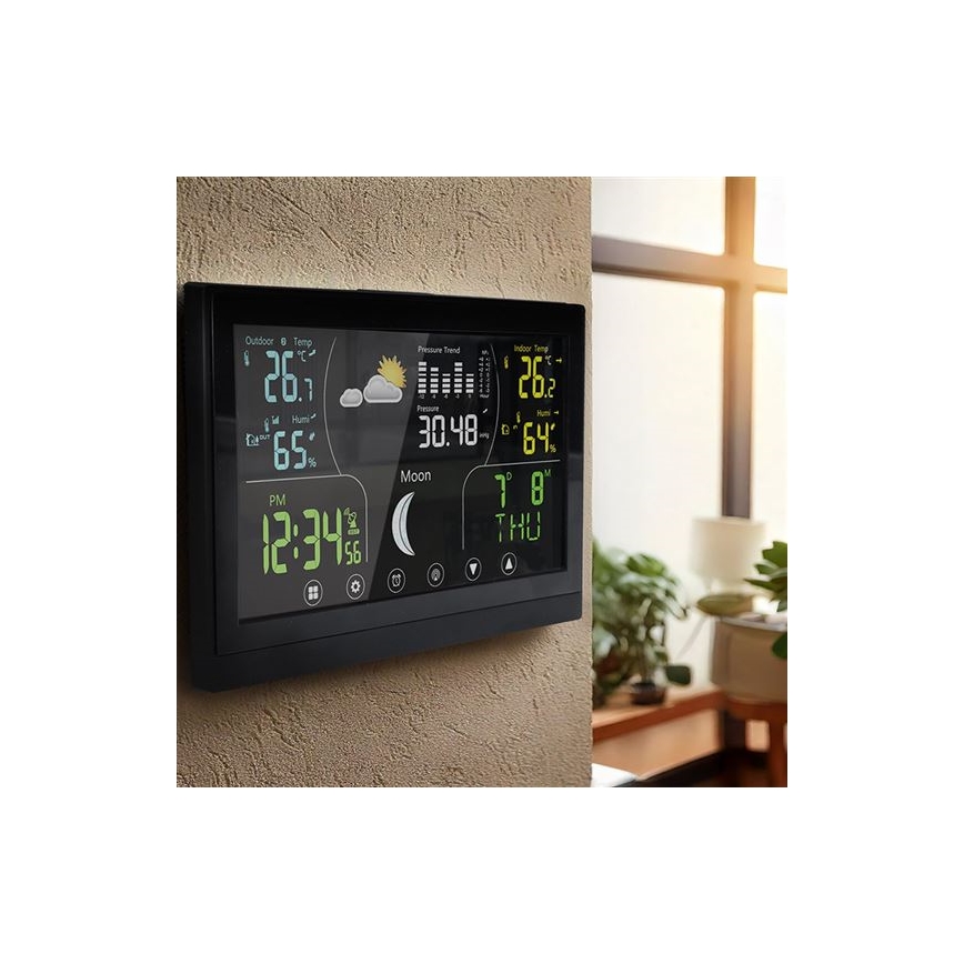 Weather Station with Color Display, 5V/2xAAA, Black