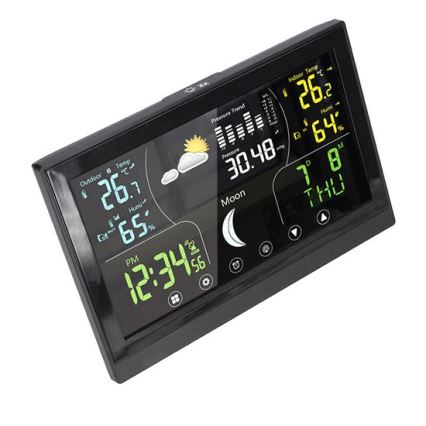 Weather Station with Color Display, 5V/2xAAA, Black