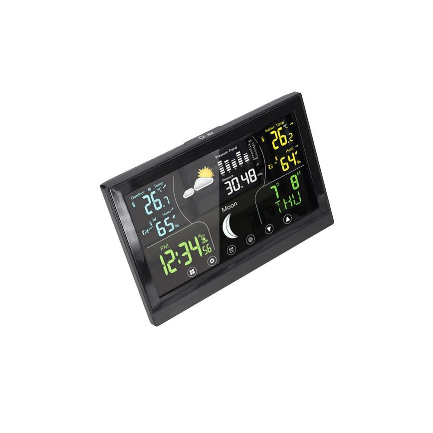 Weather Station with Color Display, 5V/2xAAA, Black