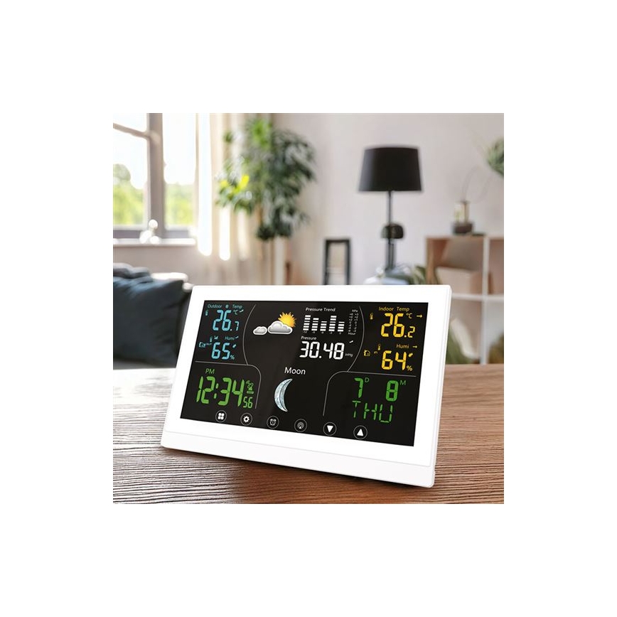 Weather Station with Color Display, 5V/2xAAA, White