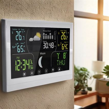 Weather Station with Color Display, 5V/2xAAA, White