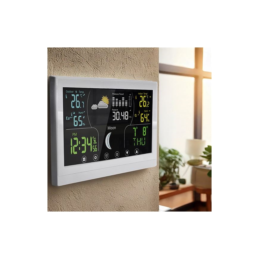 Weather Station with Color Display, 5V/2xAAA, White