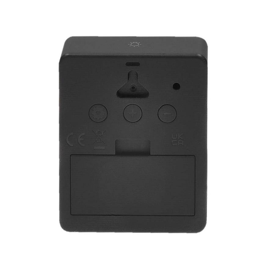 Weather station with alarm clock 2xAAA + 2xAAA black