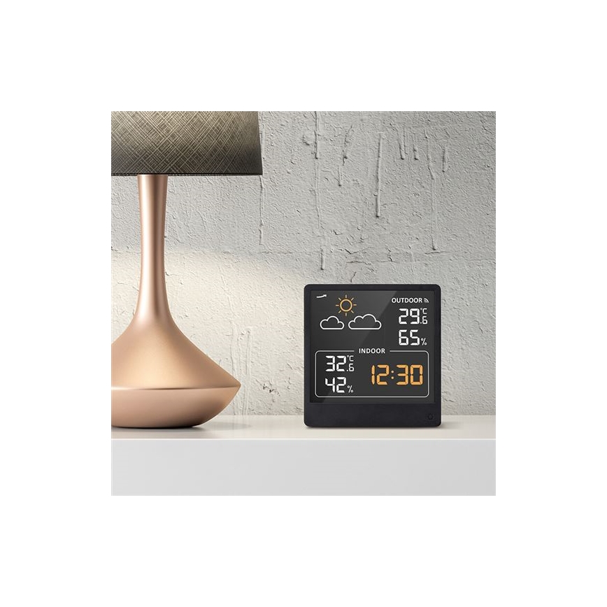 Digital Thermometer 5V/2xAAA + 2xAAA Black