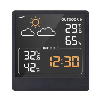 Digital Thermometer 5V/2xAAA + 2xAAA Black