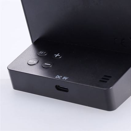 Digital Thermometer 5V/2xAAA + 2xAAA Black