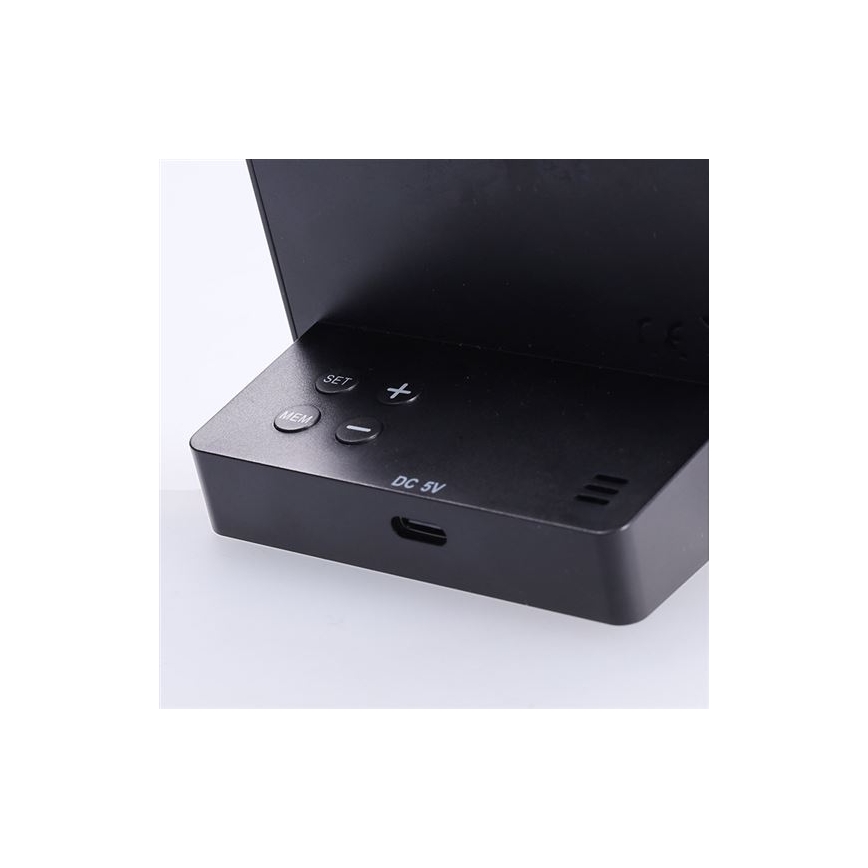 Digital Thermometer 5V/2xAAA + 2xAAA Black