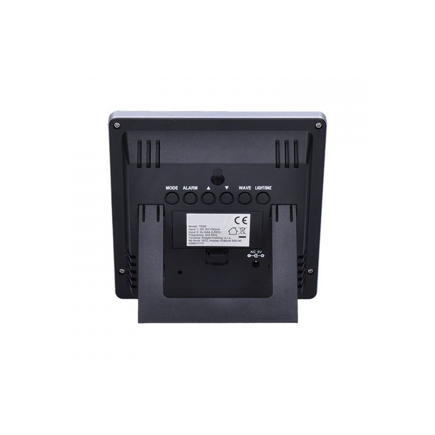 Weather station with LCD display 230V/2xAAA + 2xAAA black