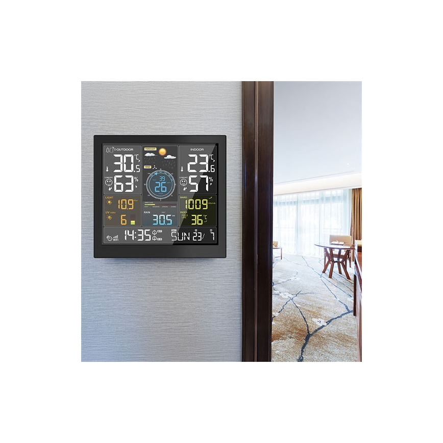 Professional Wi-Fi weather station with LCD display 5V/2xAA + 3xAAA