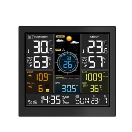 Professional Wi-Fi weather station with LCD display 5V/2xAA + 3xAAA