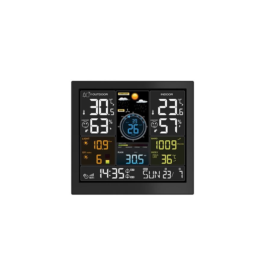 Professional Wi-Fi weather station with LCD display 5V/2xAA + 3xAAA