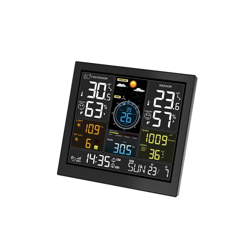 Professional Wi-Fi weather station with LCD display 5V/2xAA + 3xAAA