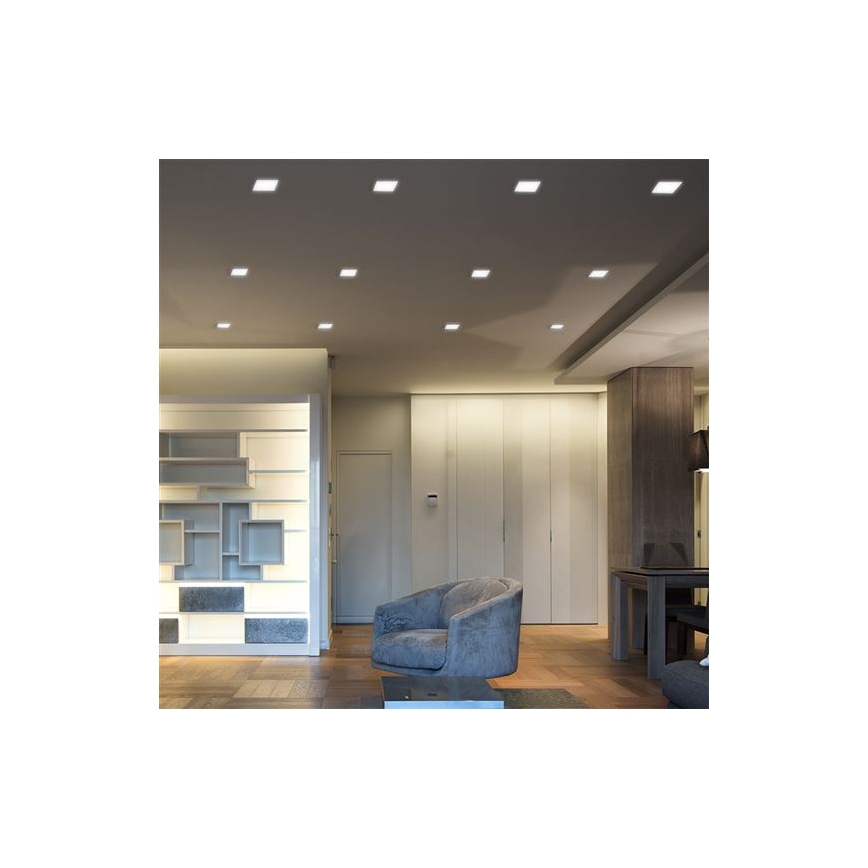 LED Recessed Ceiling Light LED/12W/230V 3000/4000/6000K 17x17 cm White