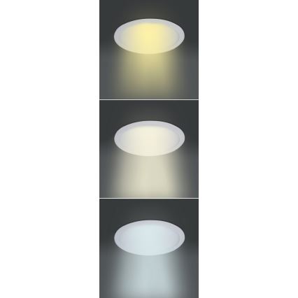 LED recessed ceiling light 24W/230V 3000/4000/6000K Ø30 cm white