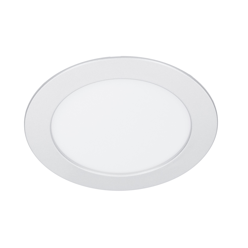 2-in-1 LED surface/recessed panel, 12W, 230V, selectable CCT (3000/4000/6000K), Ø17 cm, IP54, silver
