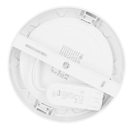 LED 2-in-1 surface-mounted/recessed panel, 12W/230V, selectable 3000/4000/6000K, Ø17cm, IP54, white