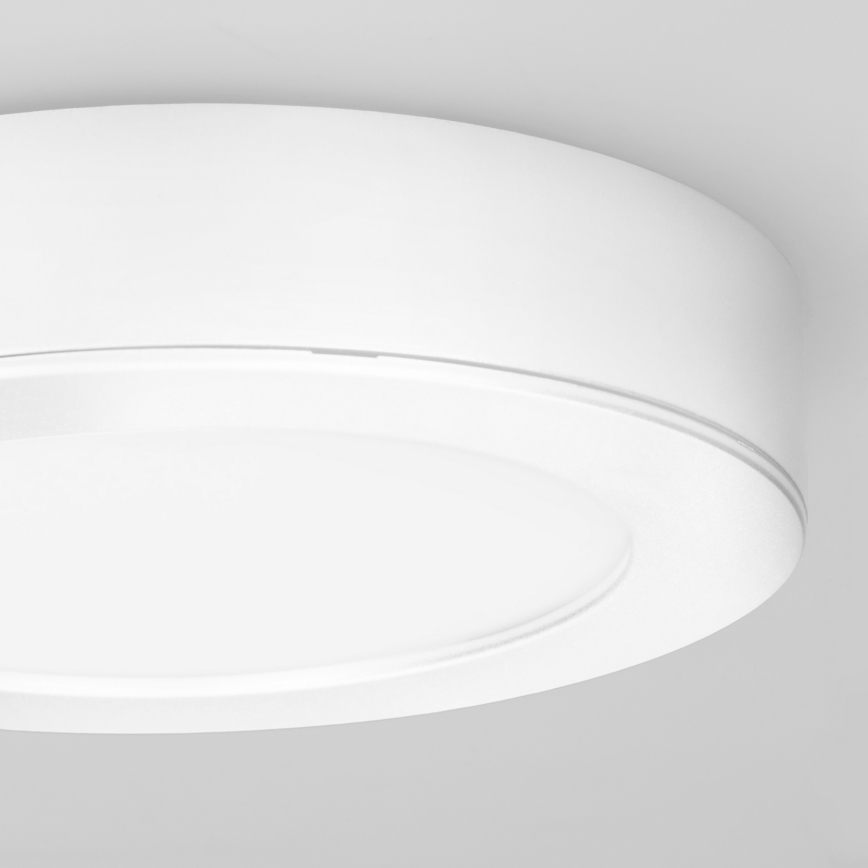LED 2-in-1 surface-mounted/recessed panel, 12W/230V, selectable 3000/4000/6000K, Ø17cm, IP54, white